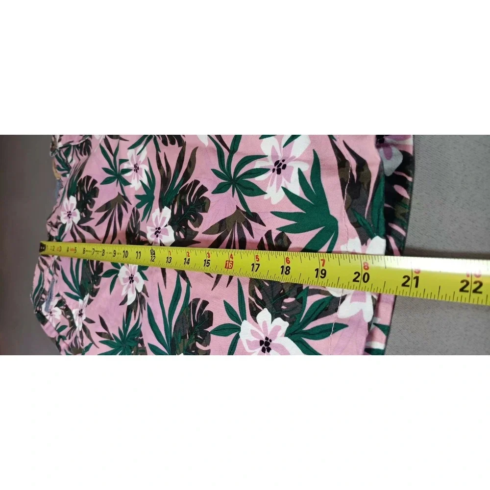Hudson & Barrow Mens Shorts Size 38 Pink Tropical Hawaiian casual dadcore preppy